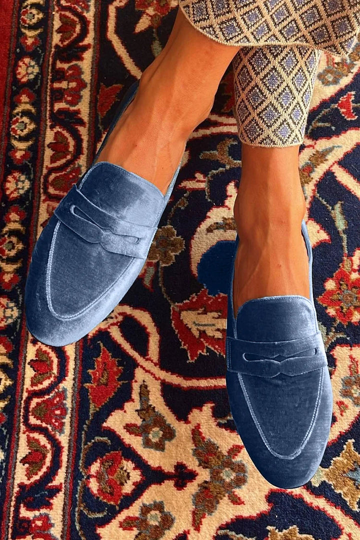 VELORA™ | Velvet Patchwork Loafers