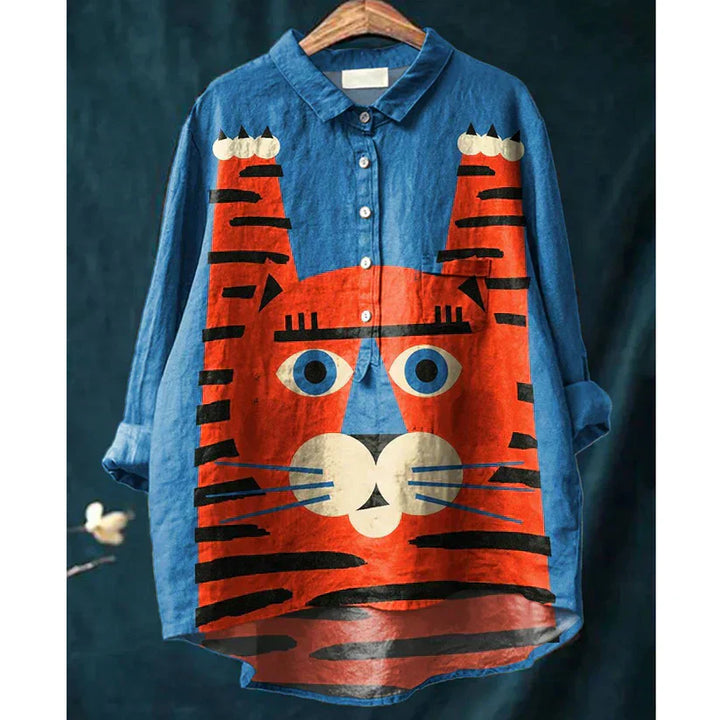 Ariana - Artistic Feline Graphic Shirt