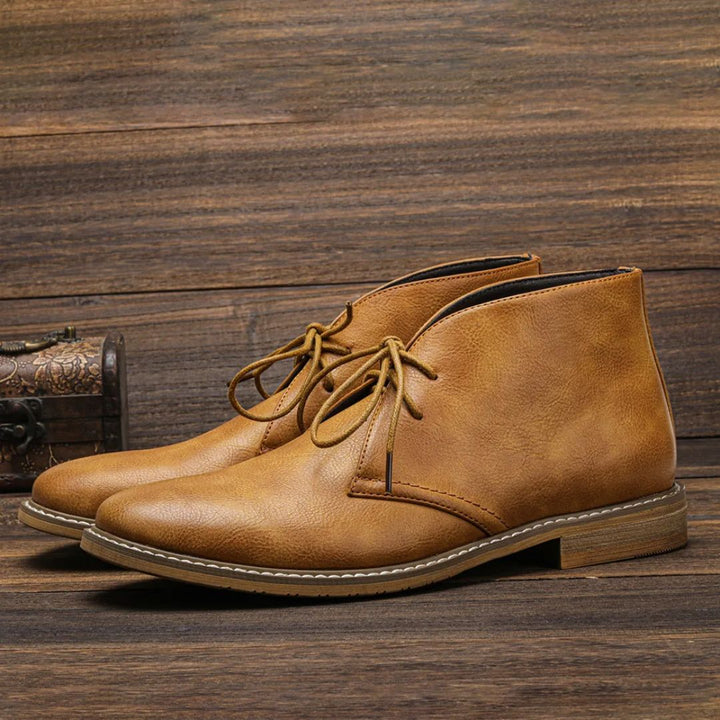 Andrew - Men’s Retro Leather Chukka Boots