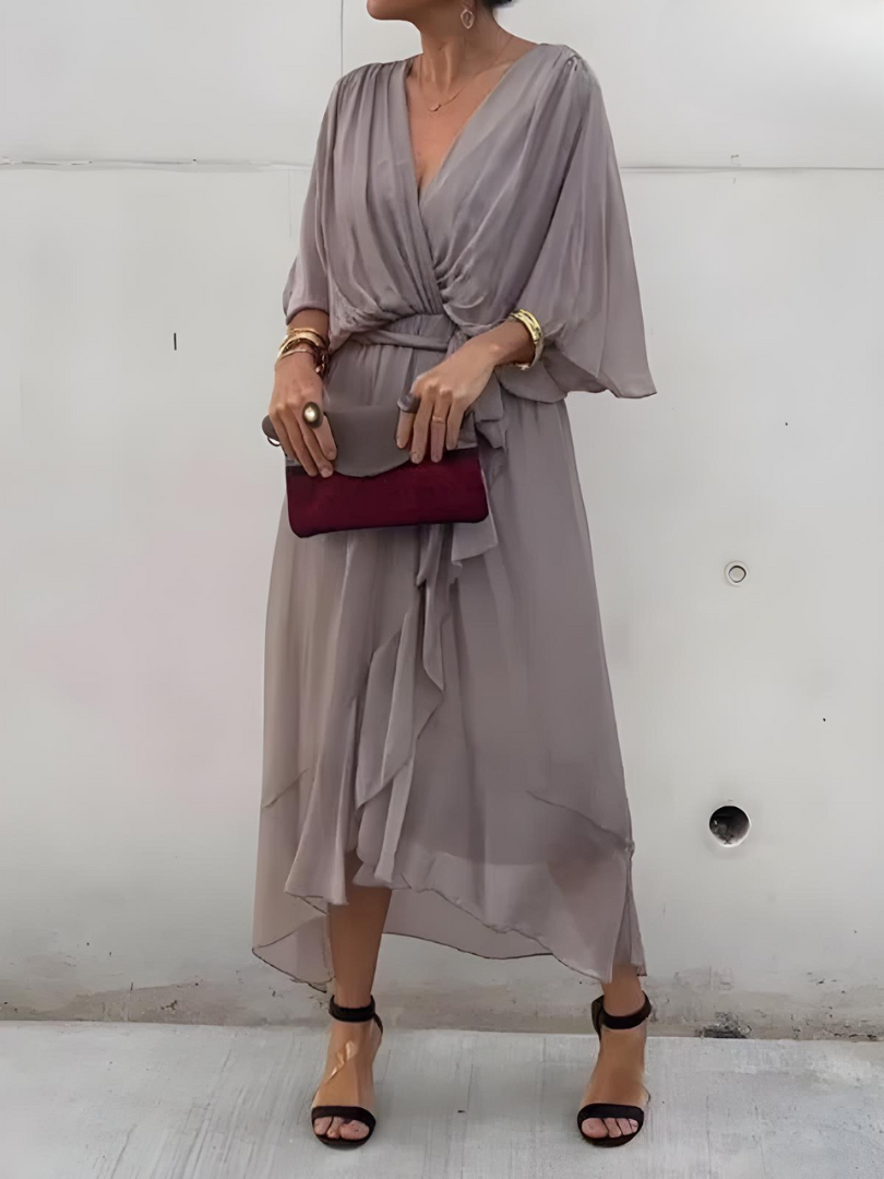 Alicea - Elegant Irregular Summer Maxi Dress