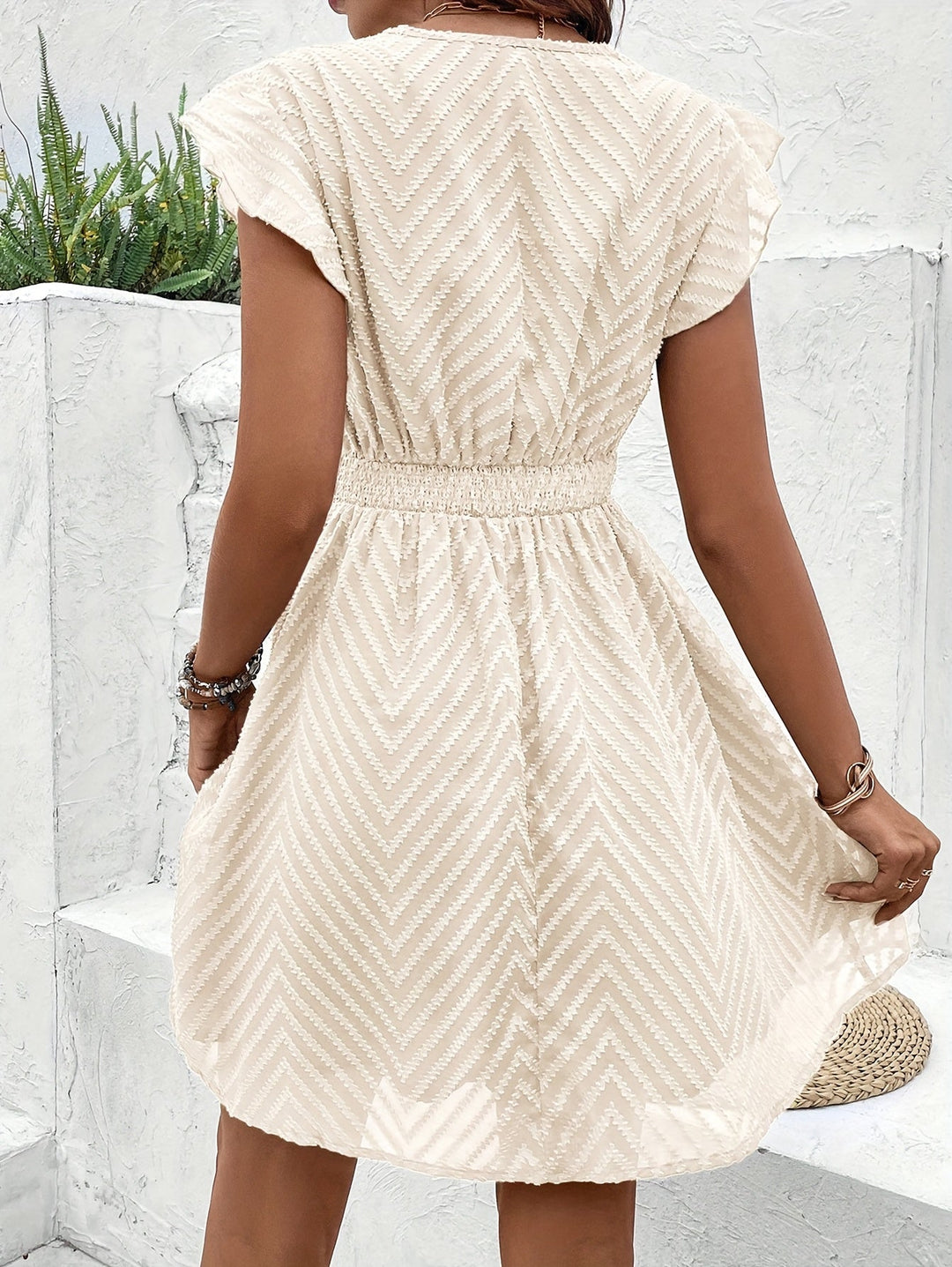 Shirley - Summer Sleeveless Dress With V- Neck