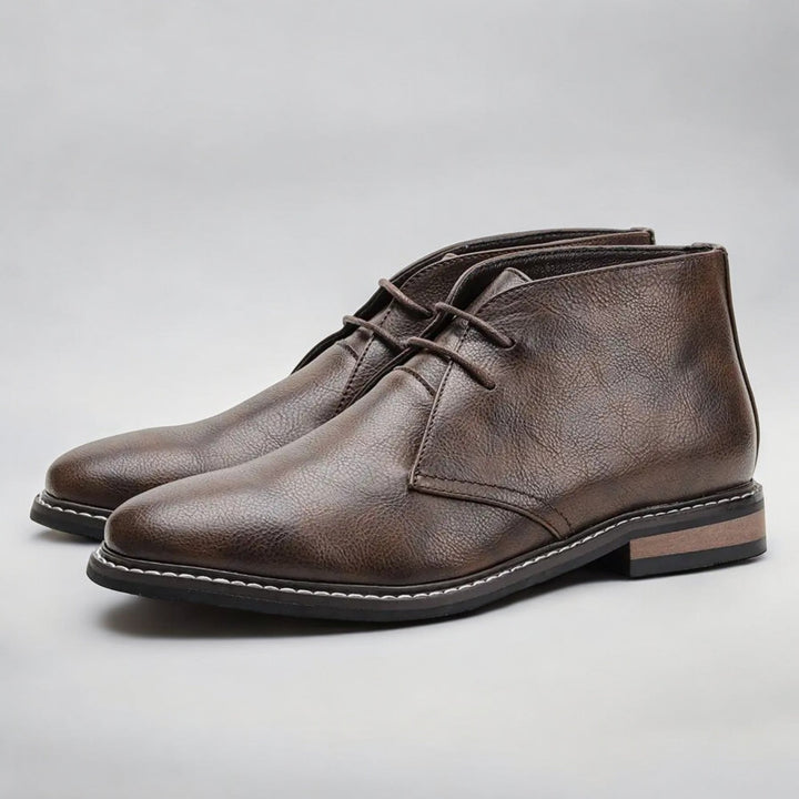 Andrew - Men’s Retro Leather Chukka Boots