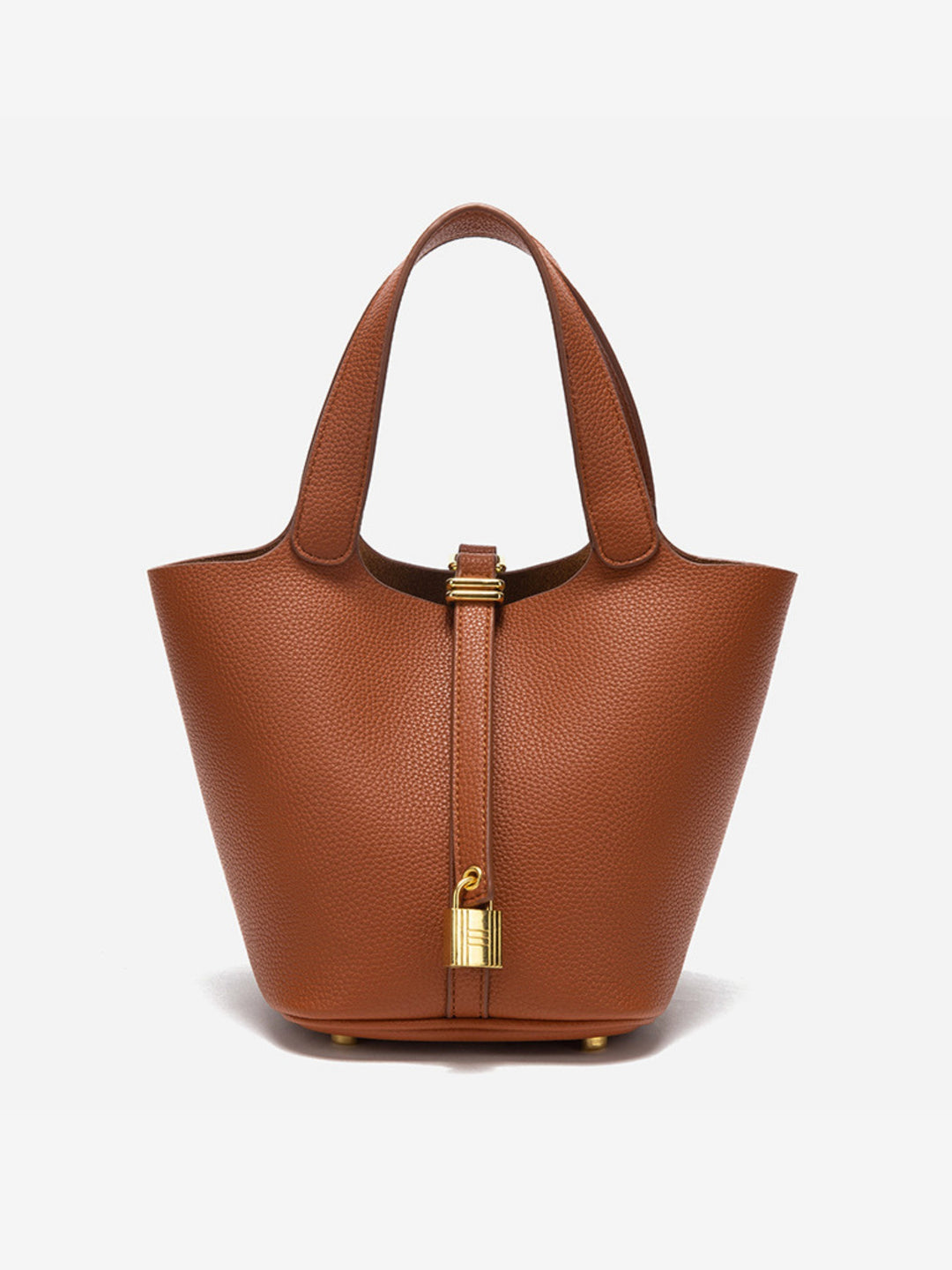 Glaiza | Sleek Gold-Lock Bucket Bag