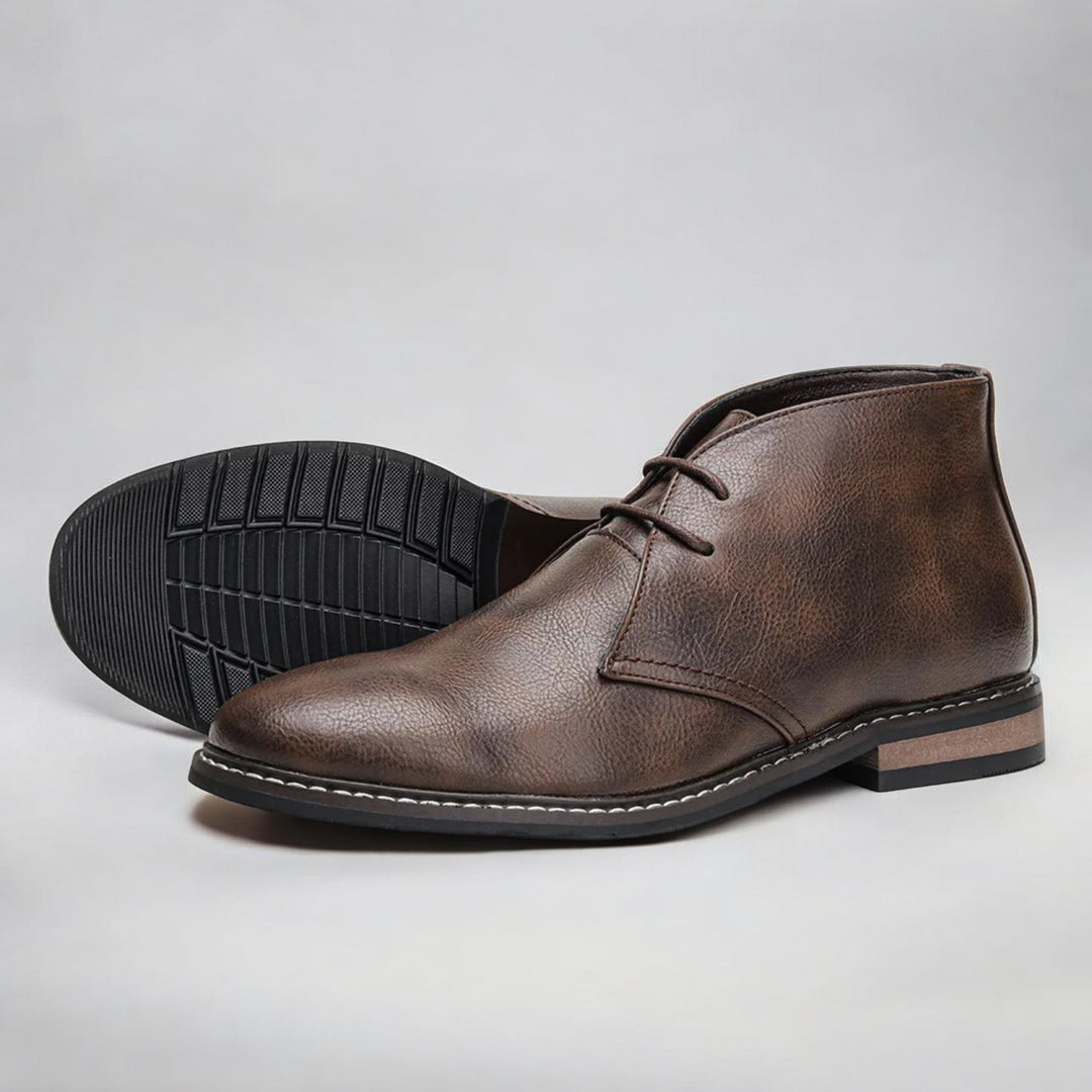 Andrew - Men’s Retro Leather Chukka Boots