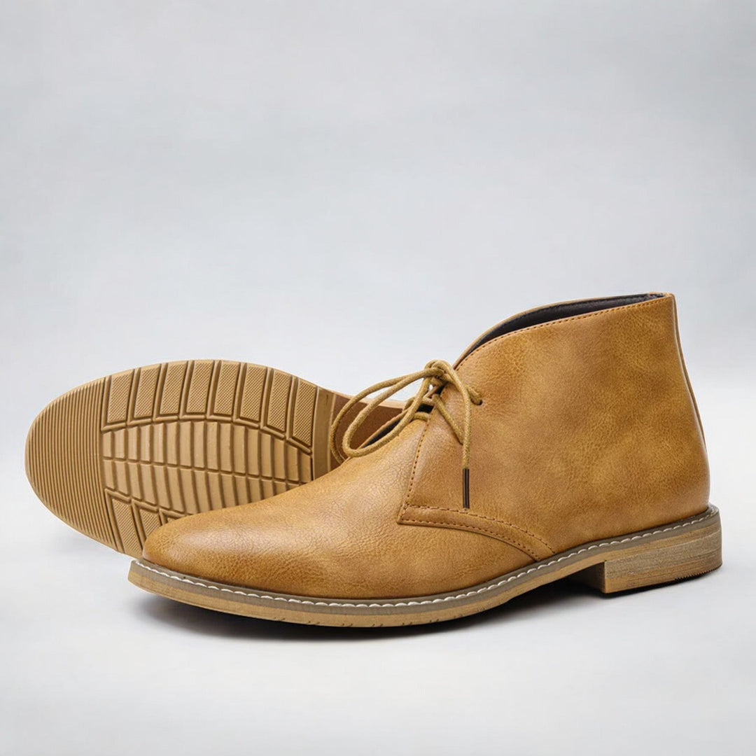 Andrew - Men’s Retro Leather Chukka Boots