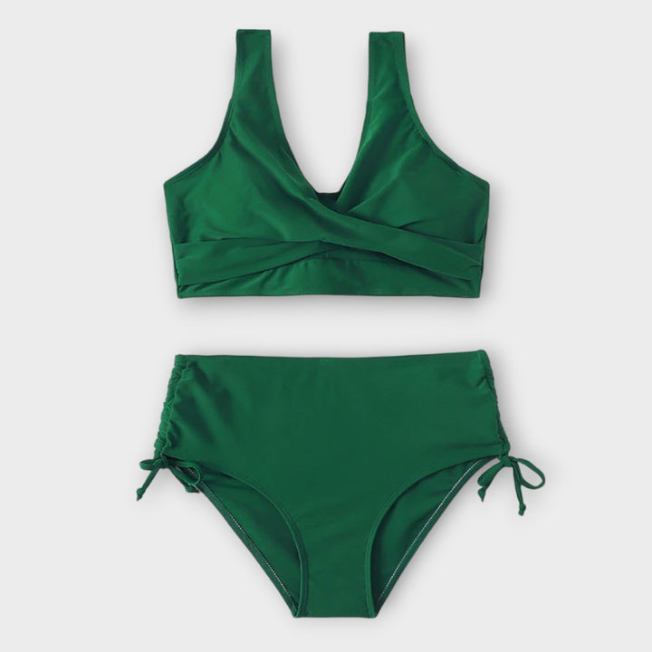 Aleah - Stylish Cross Front 2-Piece Bikini Set