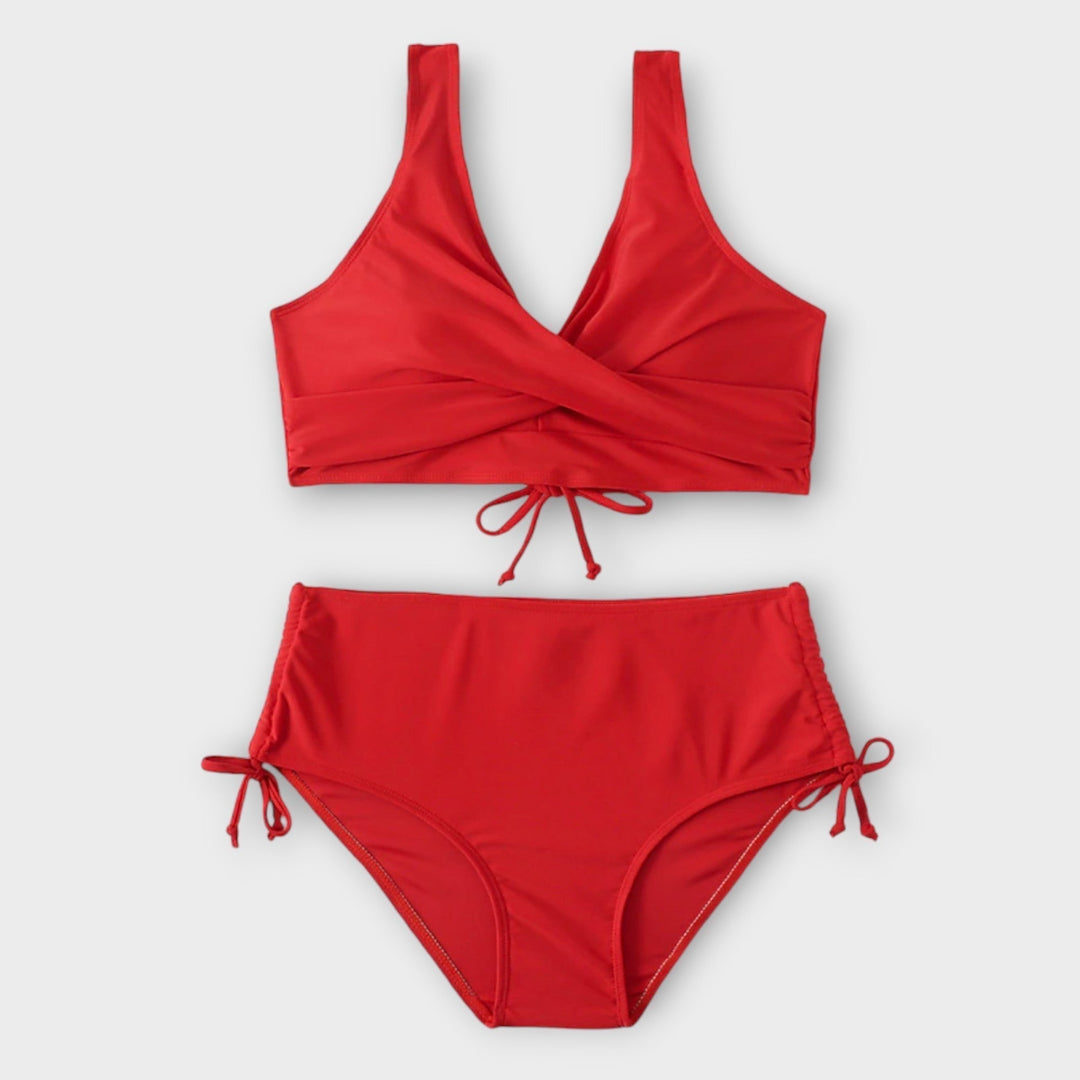 Aleah - Stylish Cross Front 2-Piece Bikini Set