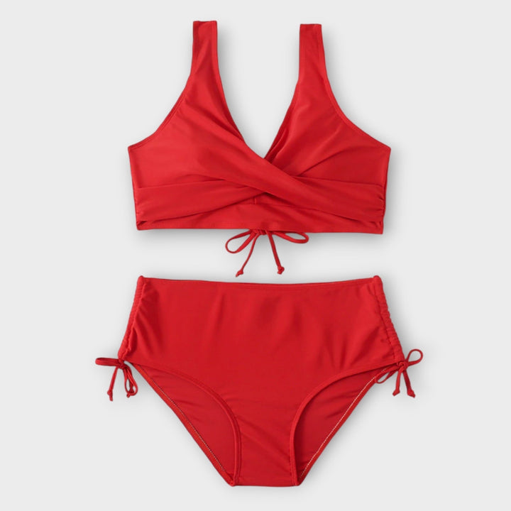 Aleah - Stylish Cross Front 2-Piece Bikini Set