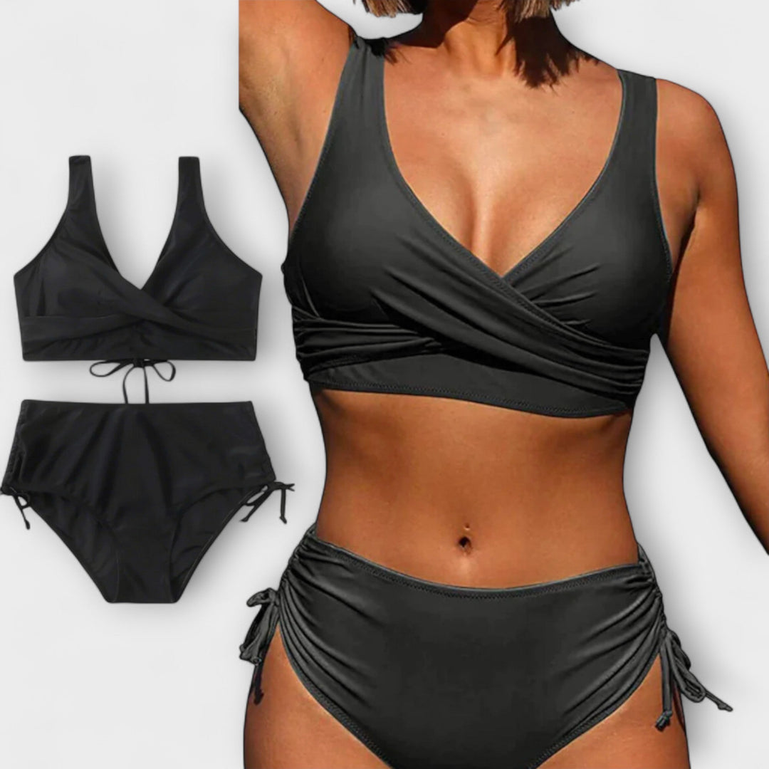 Aleah - Stylish Cross Front 2-Piece Bikini Set