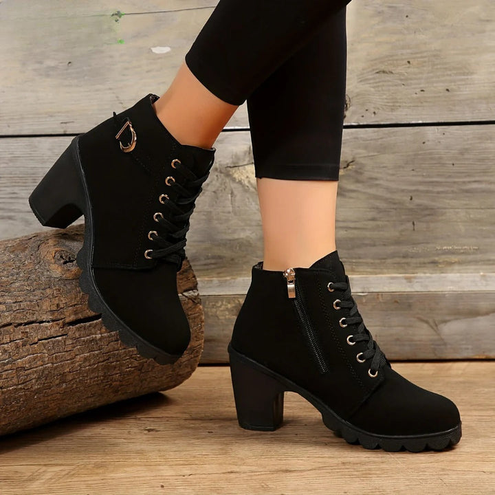 Yael - Luxe Lace-Up Pumps Boots
