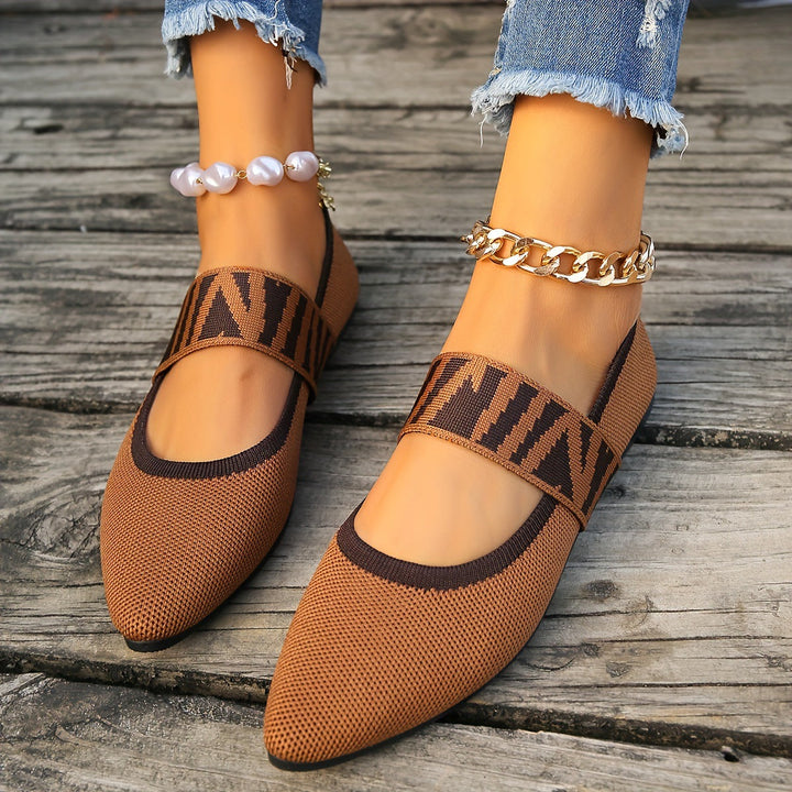 Ezinne – Patterned Strap Ballet Flats