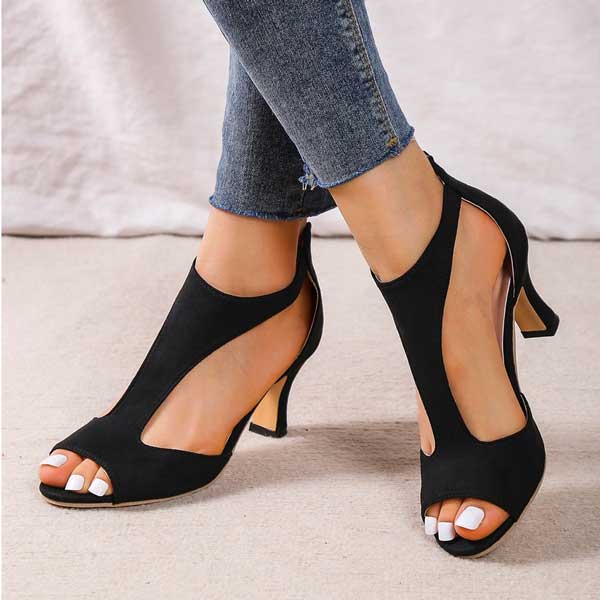 Nerissa – Cutout Peep Toe Heels