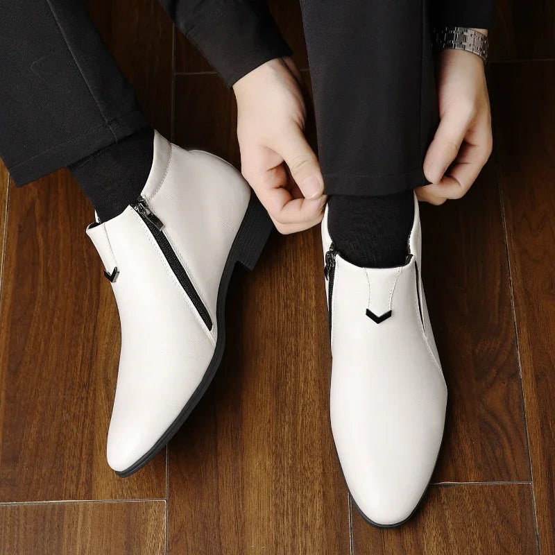 Anthony - Men's PU Leather Ankle Boots