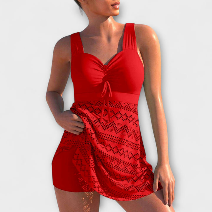 Adele - Skirt Style High Waist Two Pieces Swimwear