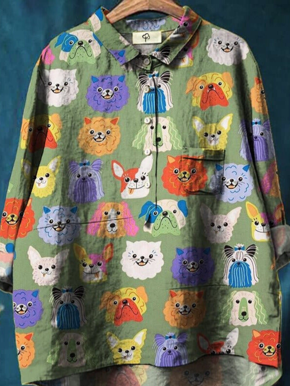 Allison - Artistic Animal Print Shirt