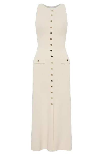 Avalon - Elegant Button Detail Bodycon Dress
