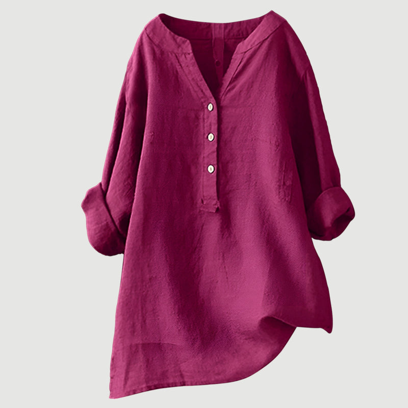 Zarina - Comfortable Linen Blouse