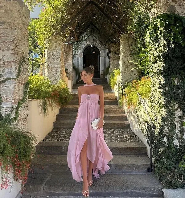 Abigail - Elegant Ruffle Strapless Maxi Dress