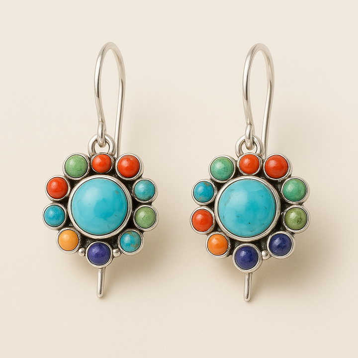 Alethea - Ethnic Multicolor Round Women’s Earrings