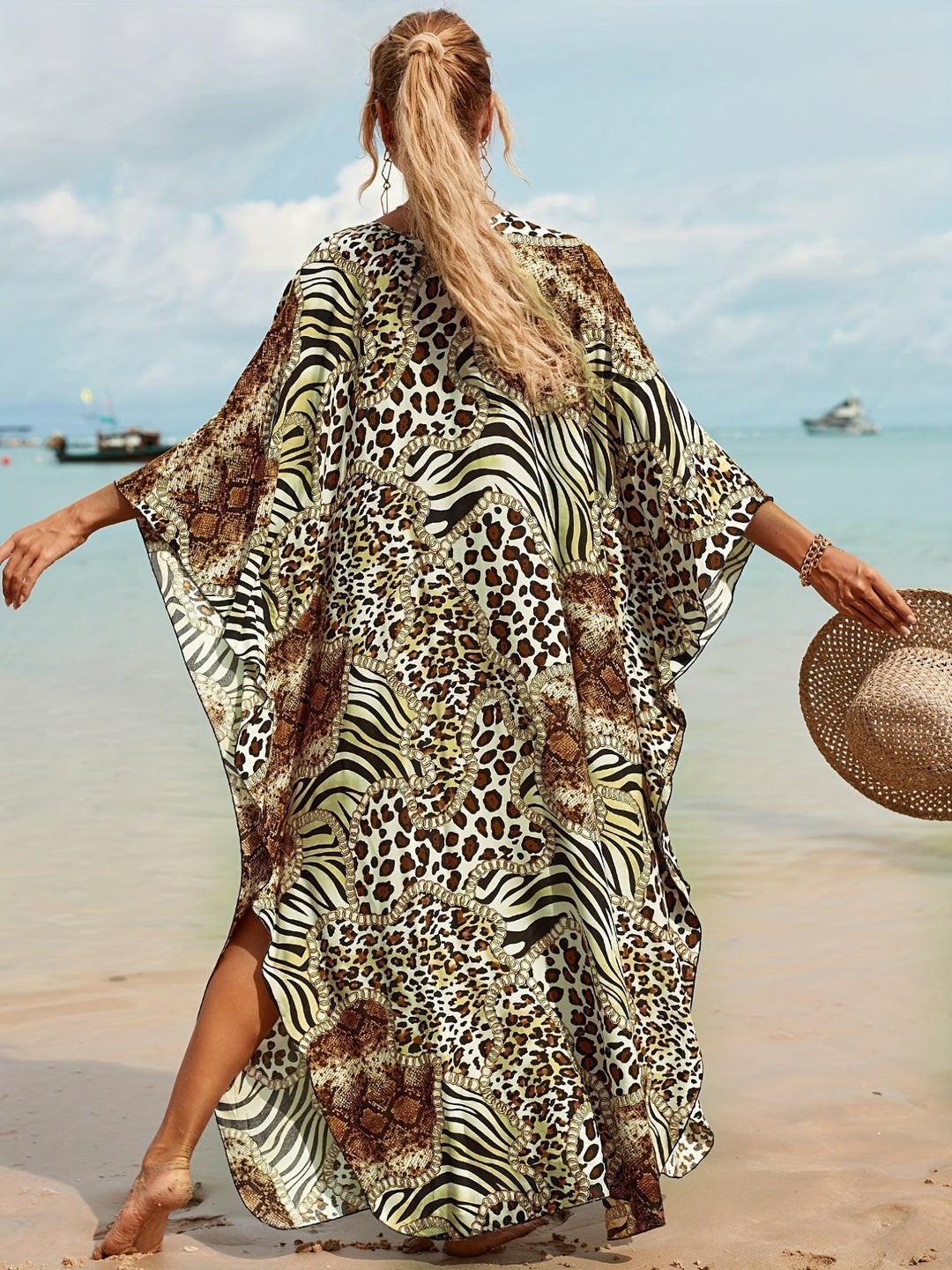 Amelia - Oversized Bohemian Print Tropical Dress