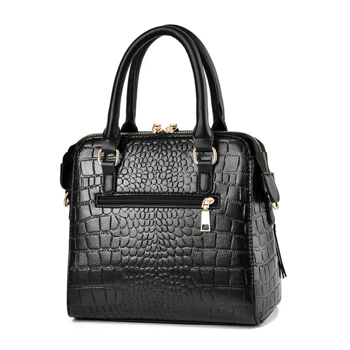 Belen - Luxury Crocodile-Embossed Leather Bag
