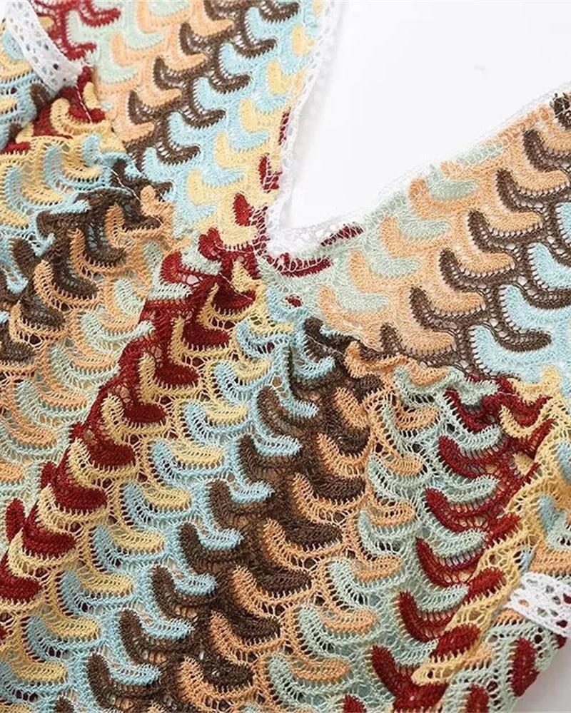 Charlotte - Boho Crochet Beach Tunic Dress