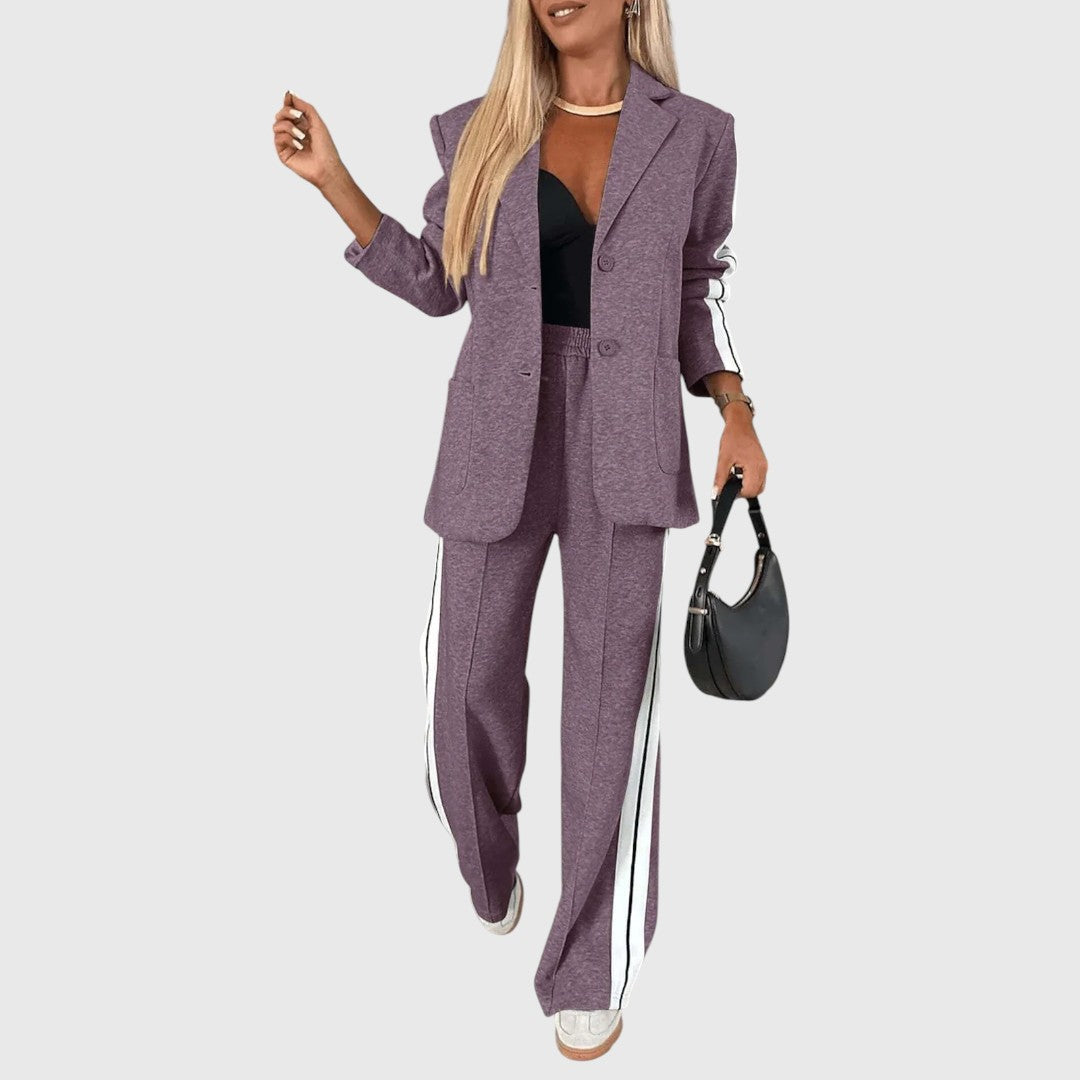 Aurelia - Casual Collared Long Sleeve Suit